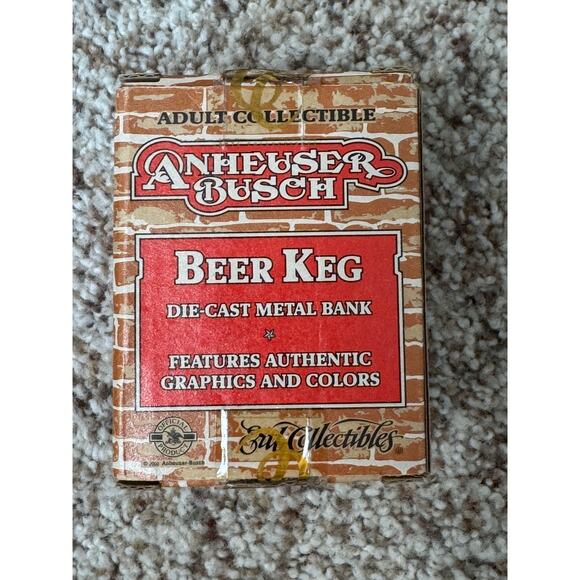 ANHEUSER Busch Budweiser Collectable Beer Keg Bank; Diecast Metal, Heavy - Picture 8 of 8